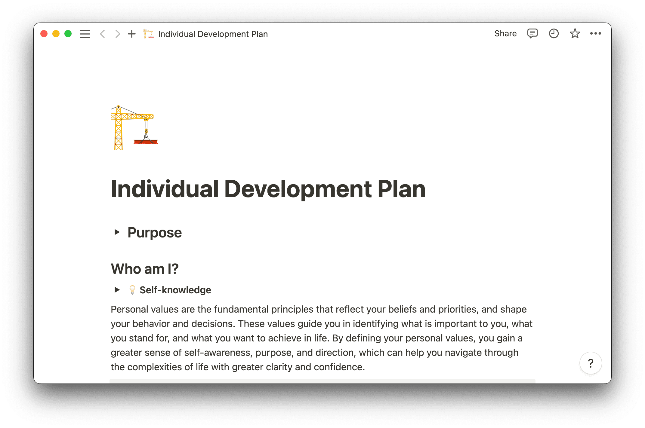 Individual development plan