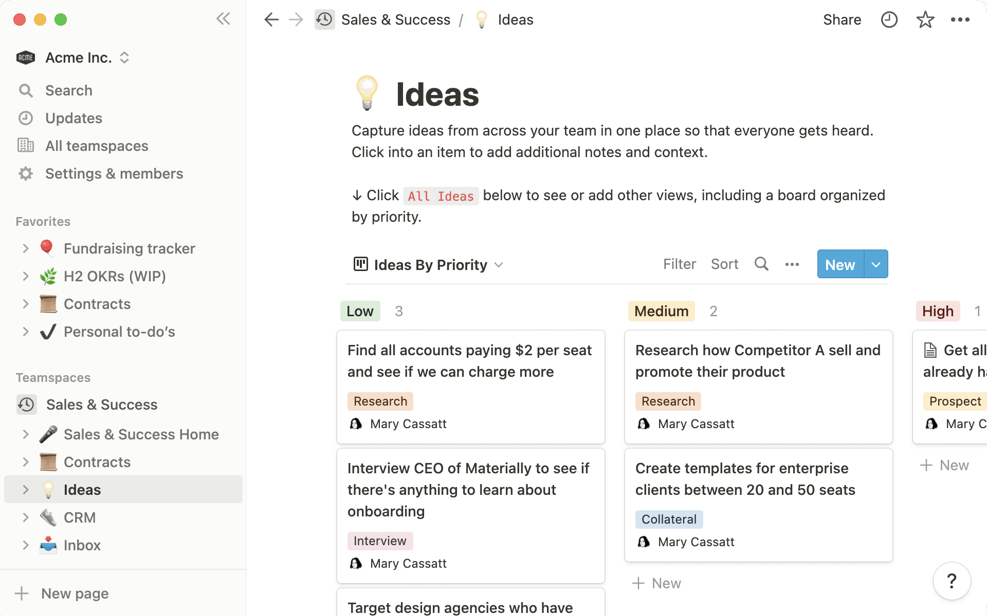 Structure sidebar hero