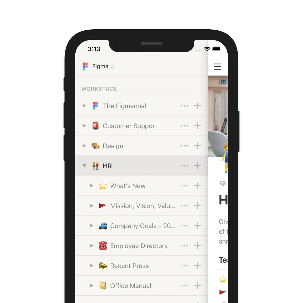 The sidebar keeps content organized and in sync across every device.