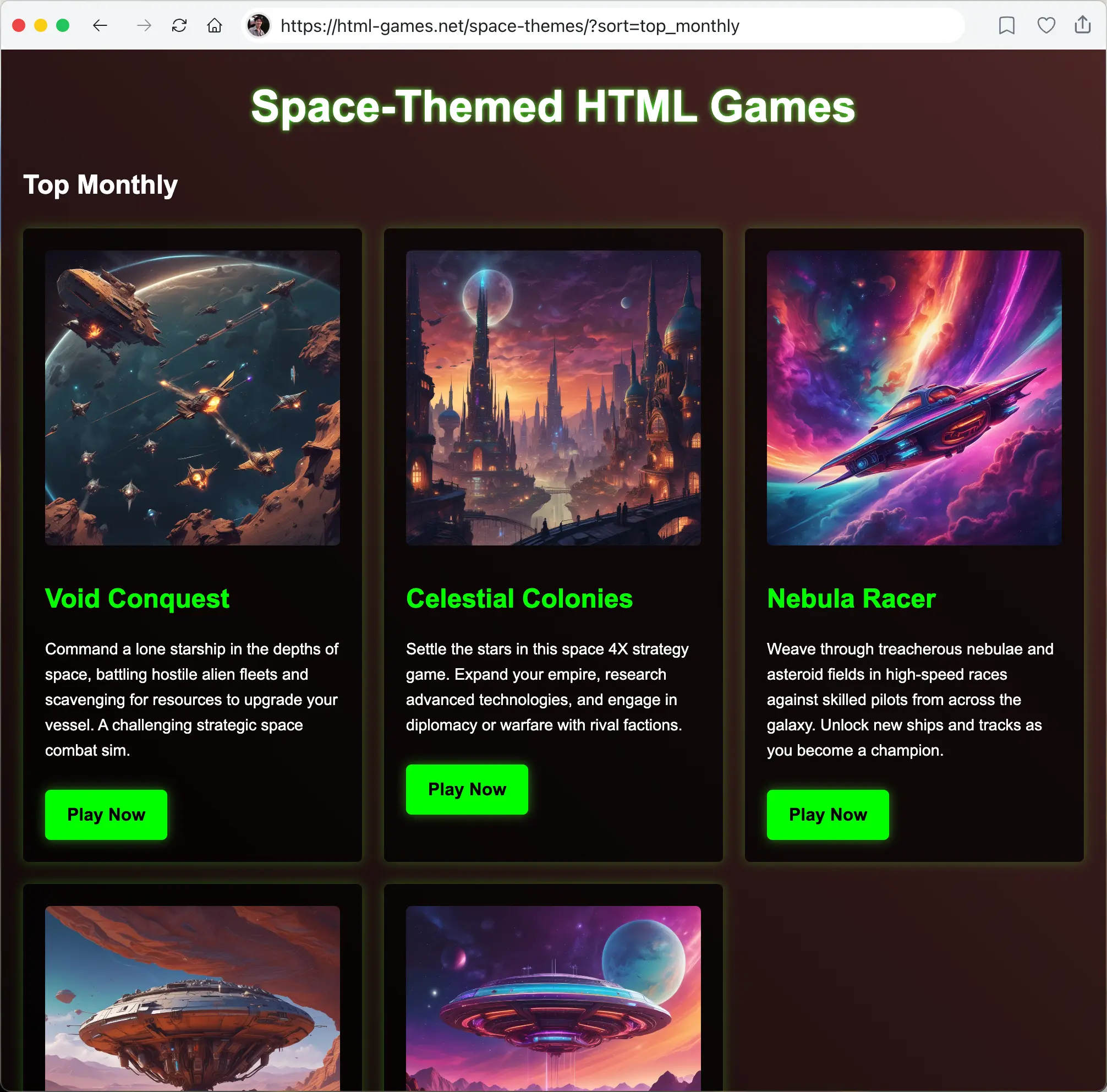 WebSim's creative visualizations