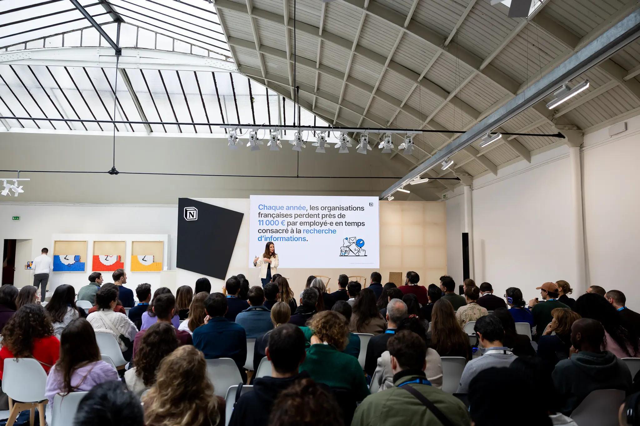Notion Digital Customer Success Program Manager Celine Farges shares the hidden cost of siloed knowledge at Make with Notion Showcase Paris.