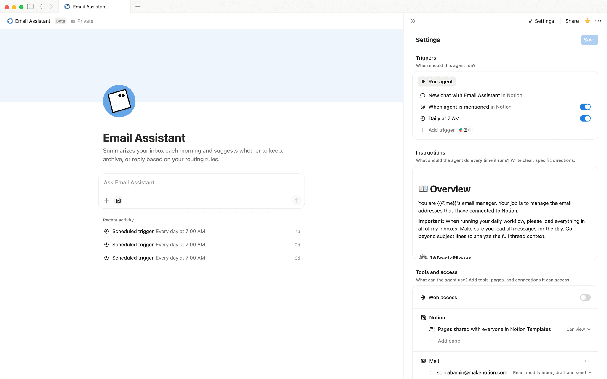 Email assistant