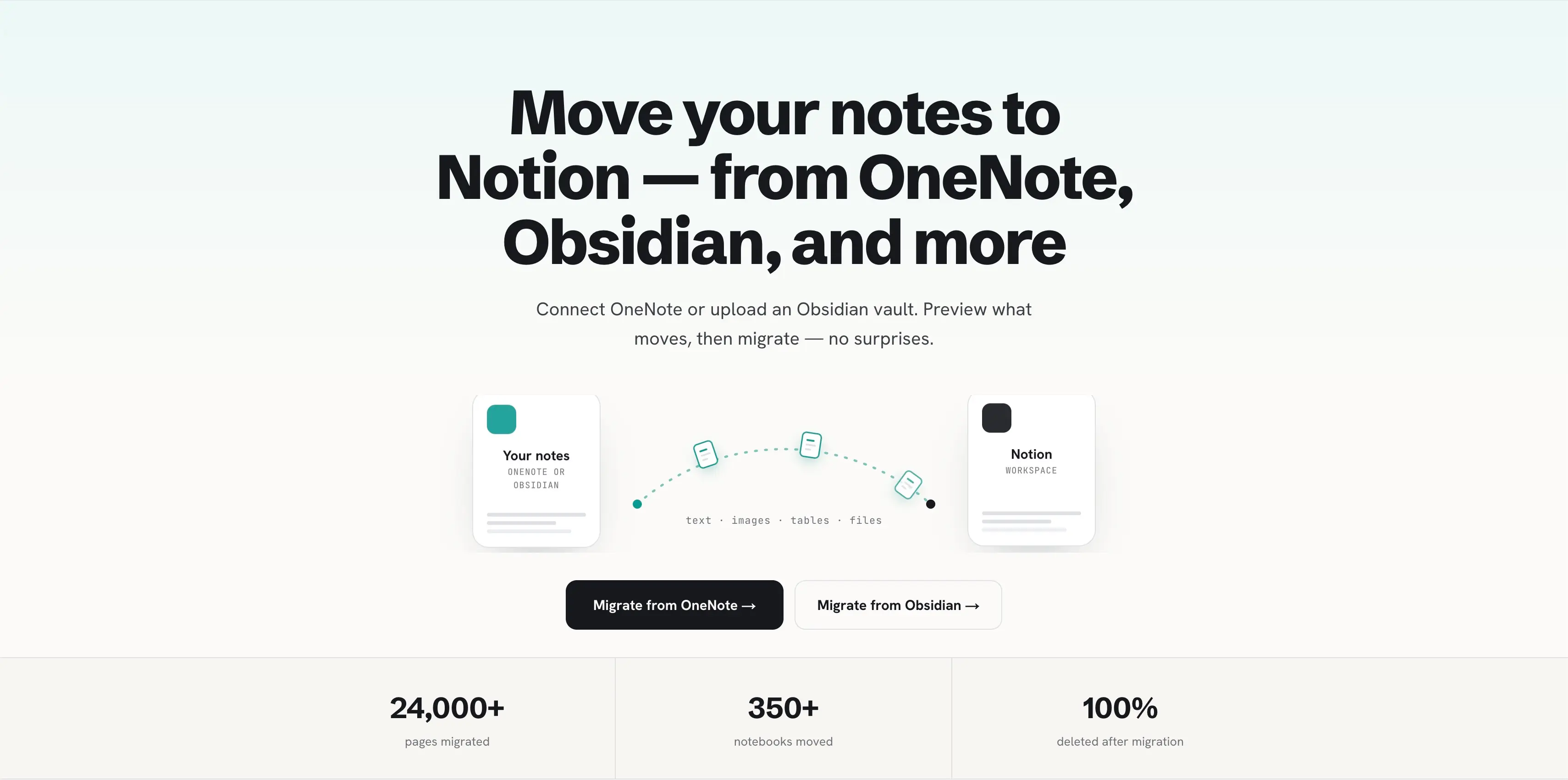 Move your notes to Notion — from OneNote, Obsidian, and more