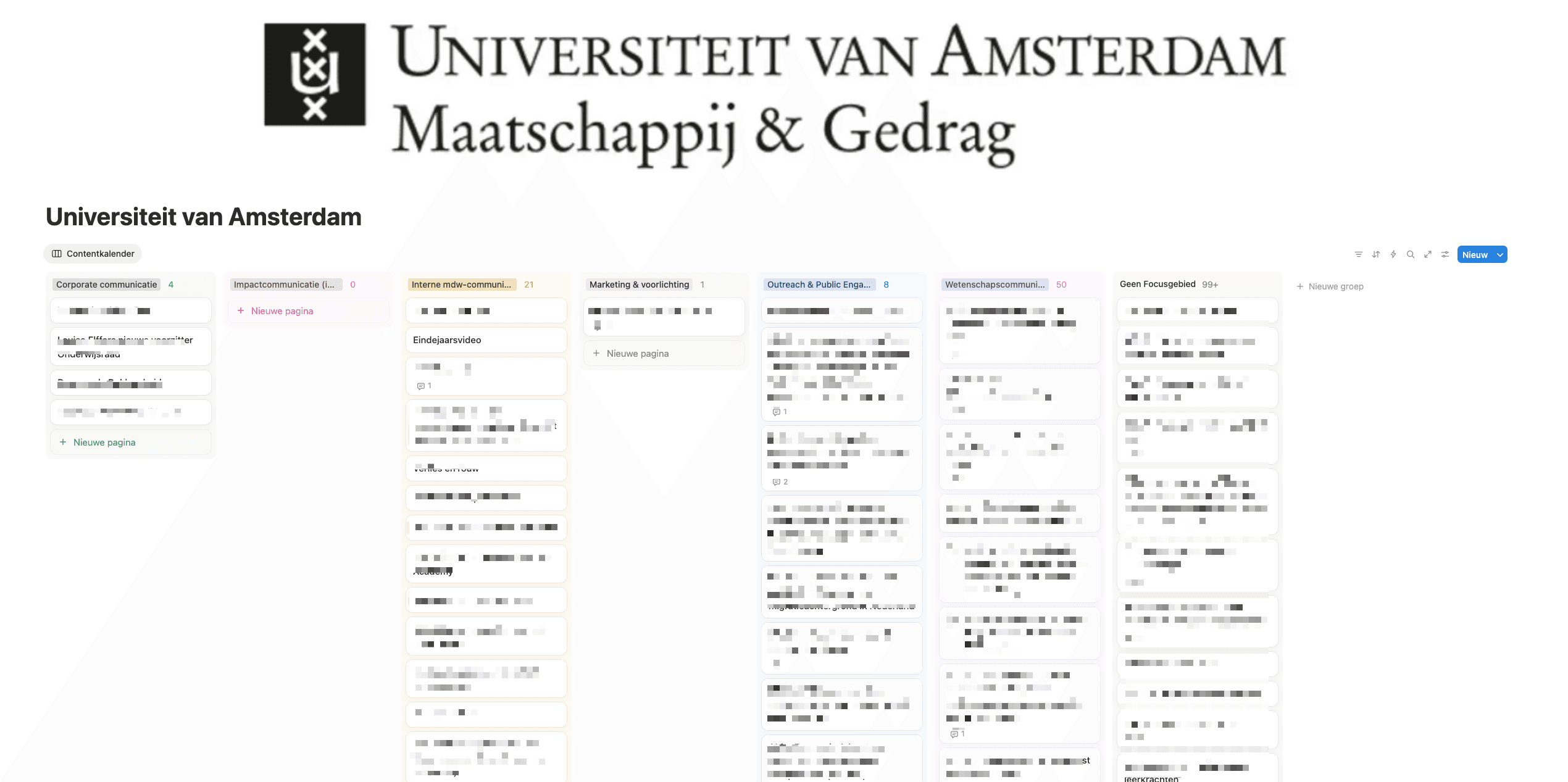Implementatie bij Universiteit van Amsterdam