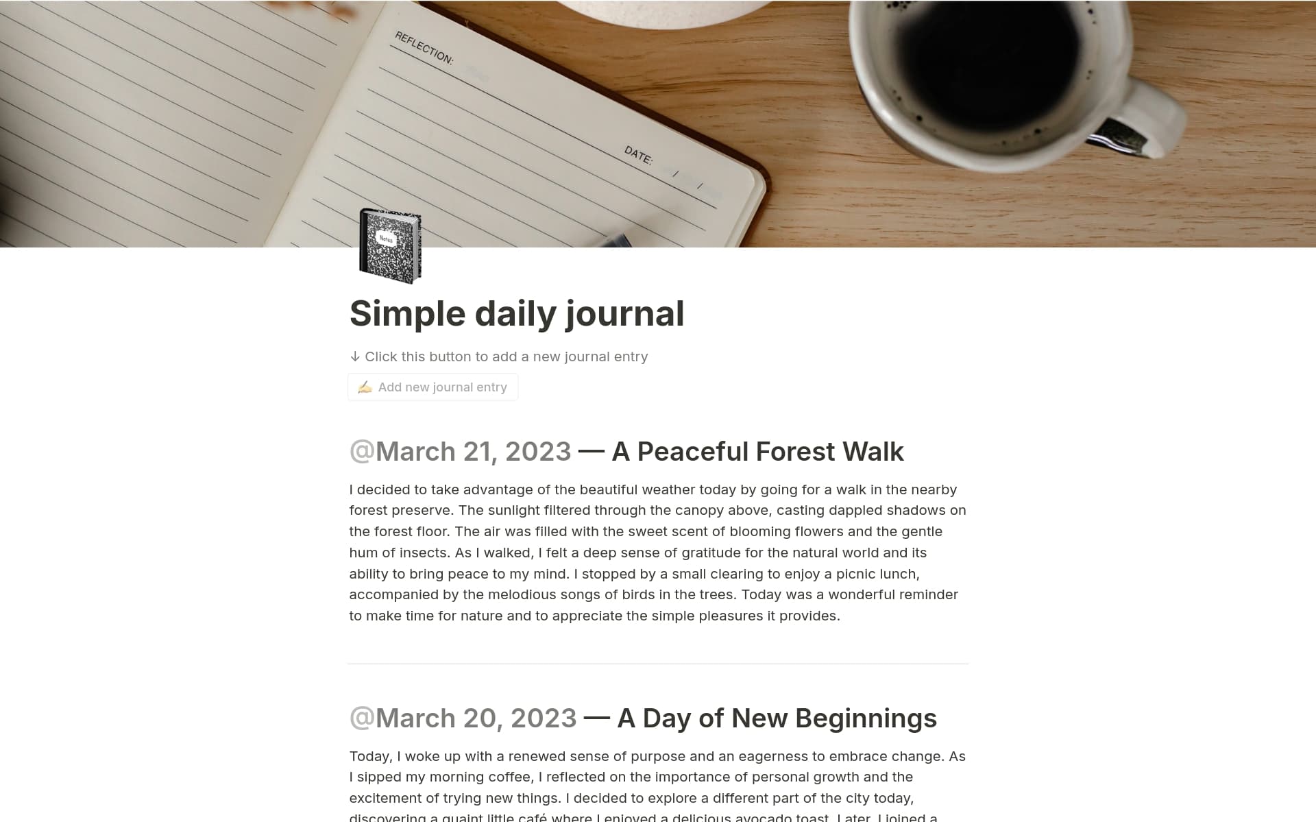 Screenshot of Your productivity hub collection by Notion
